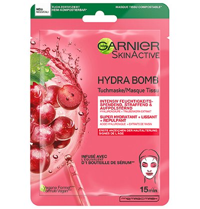 gesichtspflege gesichtspflege marken hydrabomb garnier hydra bomb anti age tuchmaske